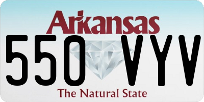 AR license plate 550VYV
