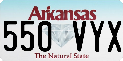AR license plate 550VYX