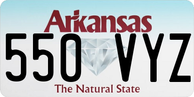 AR license plate 550VYZ