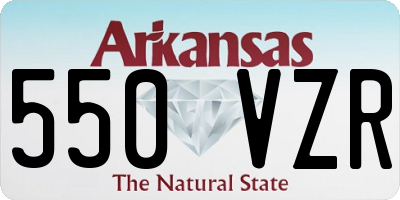AR license plate 550VZR