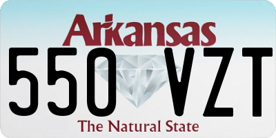 AR license plate 550VZT