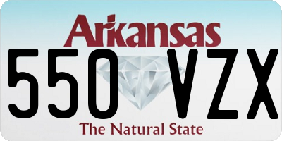 AR license plate 550VZX