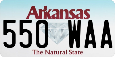 AR license plate 550WAA