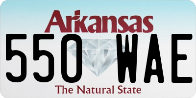 AR license plate 550WAE
