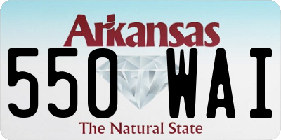 AR license plate 550WAI