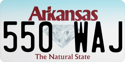 AR license plate 550WAJ