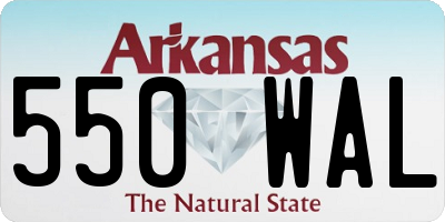 AR license plate 550WAL