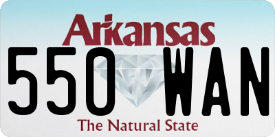 AR license plate 550WAN