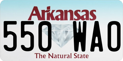 AR license plate 550WAO