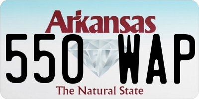 AR license plate 550WAP