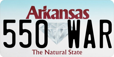 AR license plate 550WAR