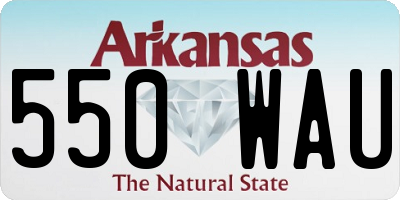 AR license plate 550WAU