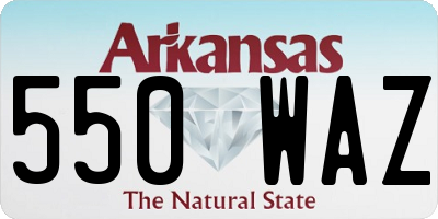 AR license plate 550WAZ