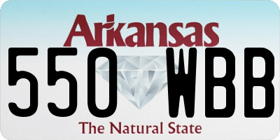 AR license plate 550WBB