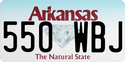 AR license plate 550WBJ