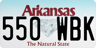 AR license plate 550WBK