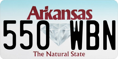 AR license plate 550WBN