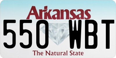 AR license plate 550WBT
