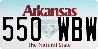 AR license plate 550WBW