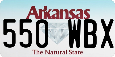 AR license plate 550WBX