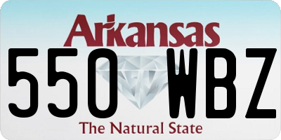 AR license plate 550WBZ