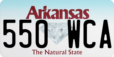 AR license plate 550WCA