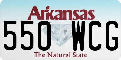 AR license plate 550WCG