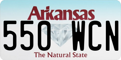 AR license plate 550WCN