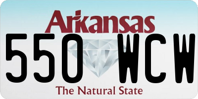 AR license plate 550WCW