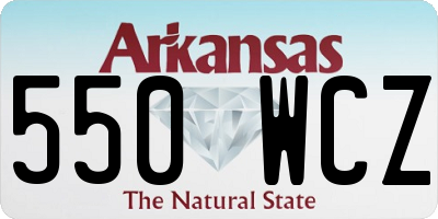 AR license plate 550WCZ
