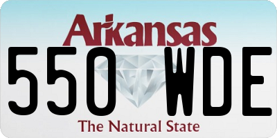 AR license plate 550WDE