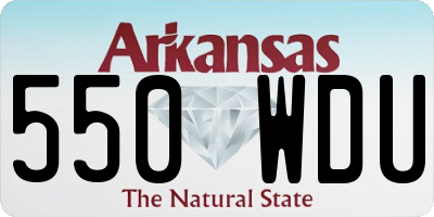 AR license plate 550WDU