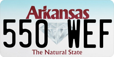 AR license plate 550WEF
