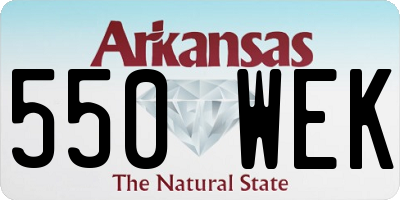 AR license plate 550WEK