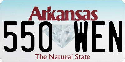 AR license plate 550WEN