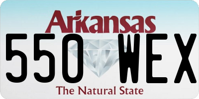 AR license plate 550WEX
