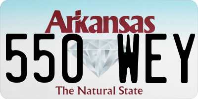 AR license plate 550WEY