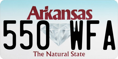AR license plate 550WFA