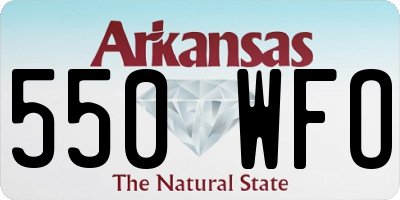 AR license plate 550WFO
