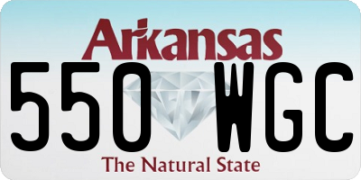 AR license plate 550WGC
