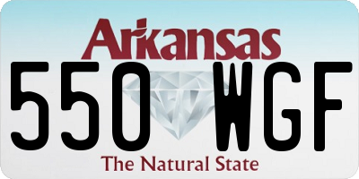 AR license plate 550WGF