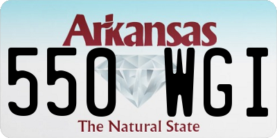 AR license plate 550WGI