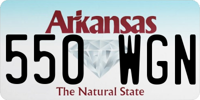 AR license plate 550WGN