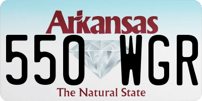 AR license plate 550WGR
