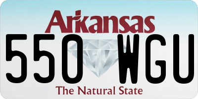 AR license plate 550WGU