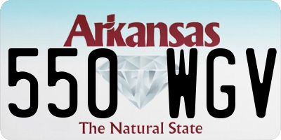 AR license plate 550WGV