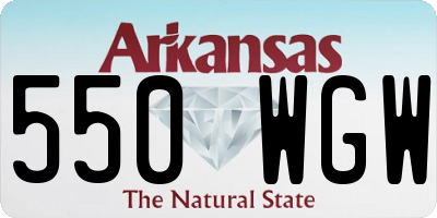 AR license plate 550WGW