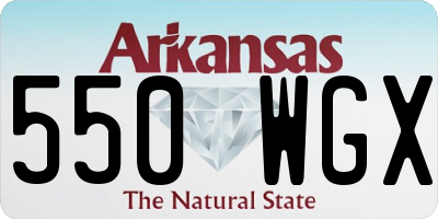 AR license plate 550WGX