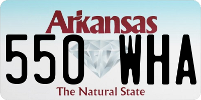 AR license plate 550WHA