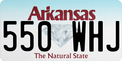 AR license plate 550WHJ